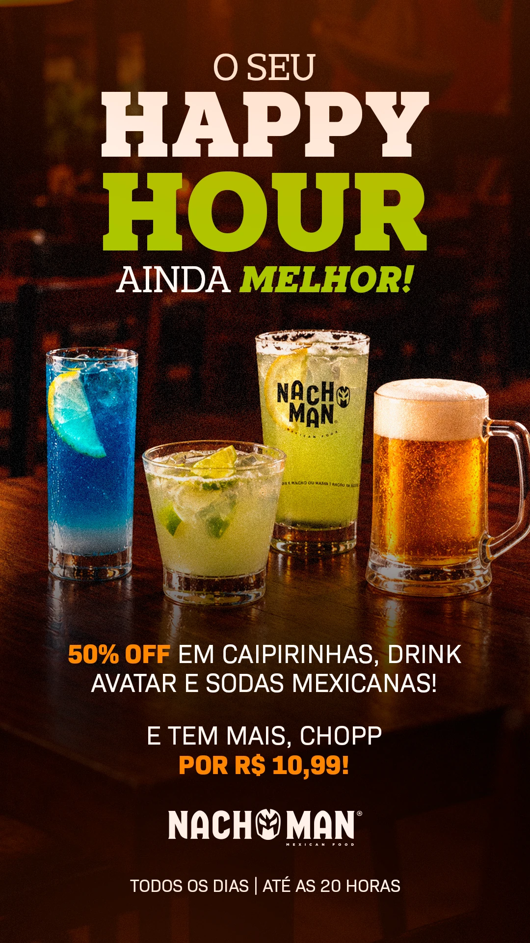Promoção Happy Hour Nacho Man